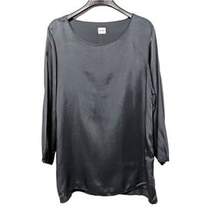 JET SET Cupro Slate Gray Tunic Top M